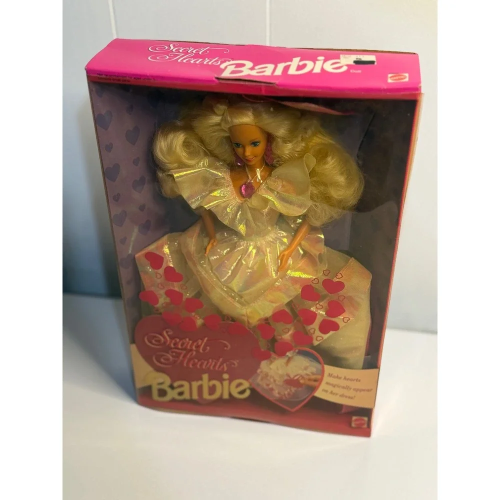 VTG Mattel Secret Hearts Barbie Doll Pink 1992 #7902 90s Fashion Toy Collectible